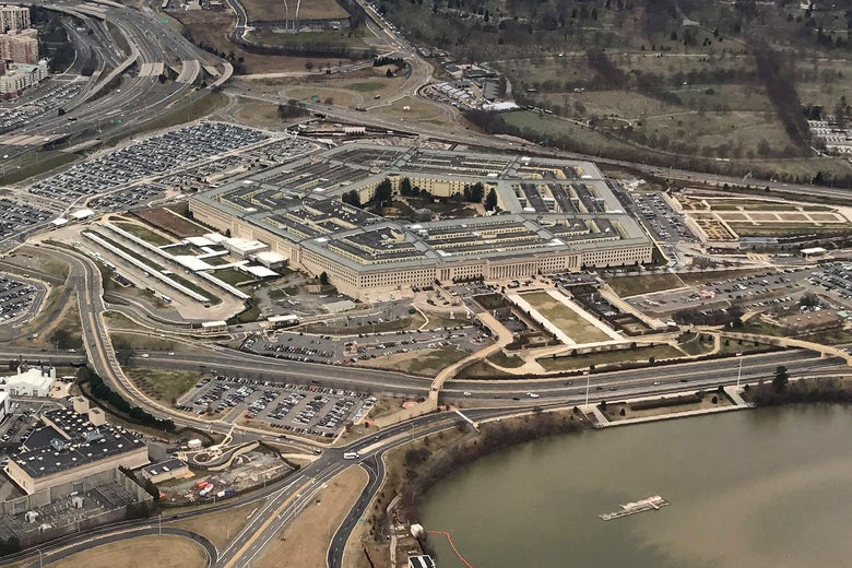 The Pentagon, the headquarters of the Department of Defense, located in Arlington County, across the Potomac River from Washington, D.C. is seen from the air January 24, 2017.